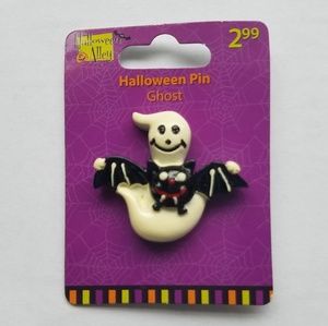 Halloween Ghost & Bat Pin